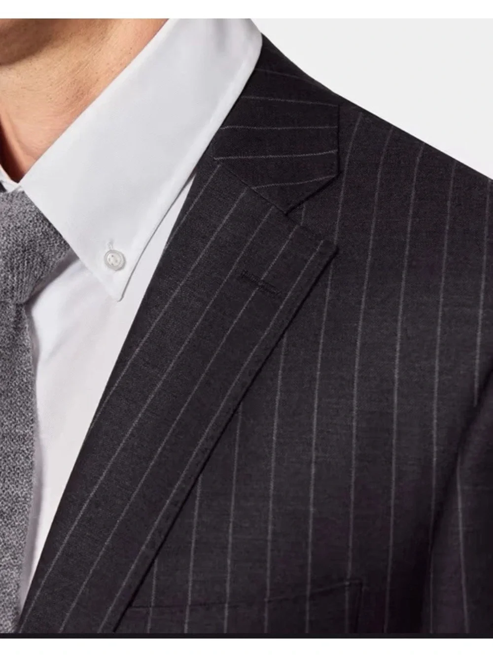 Joseph & Feiss Black Pinstripe Two-Piece Suit